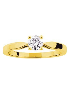 Solitaire diamant 0.40 carat Or 18 carats couleur gh pureté vs 