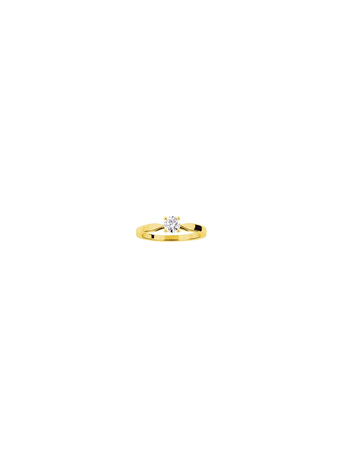 Solitaire diamant 0.40 carat Or 18 carats couleur gh pureté vs 