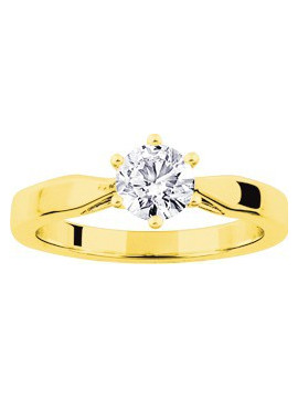 Solitaire diamant 0.70 carat Or 18 carats 