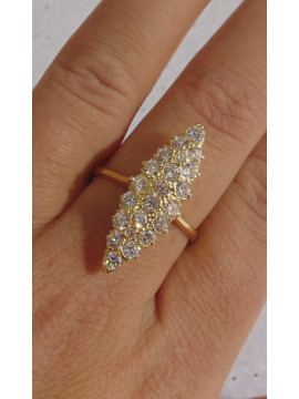 Bague marquise oxyde de zirconium