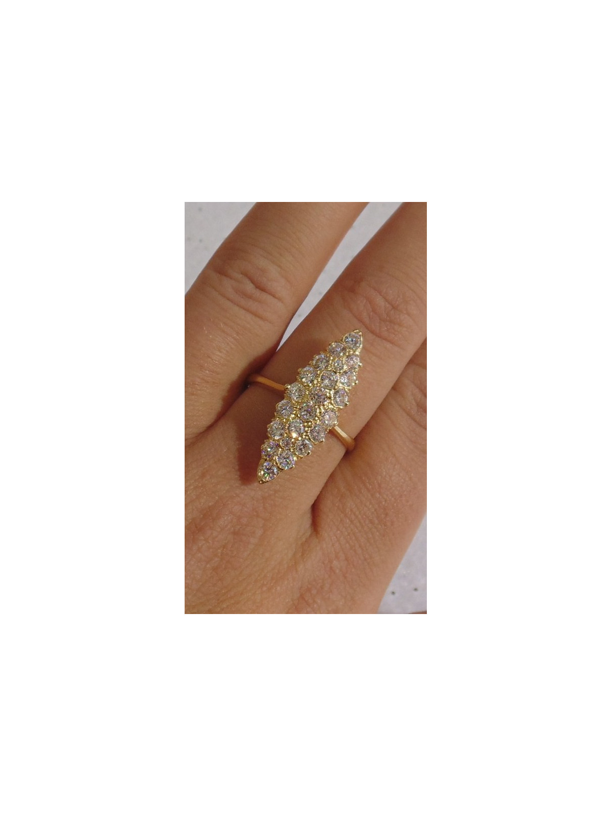 Bague marquise oxyde de zirconium