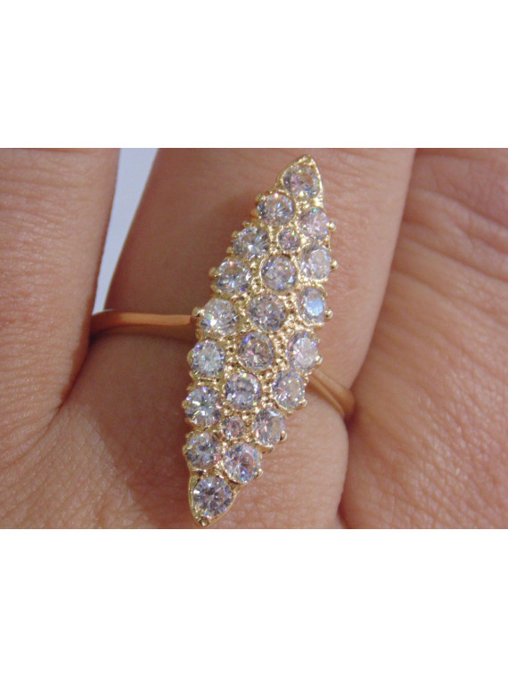 Bague marquise oxyde de zirconium