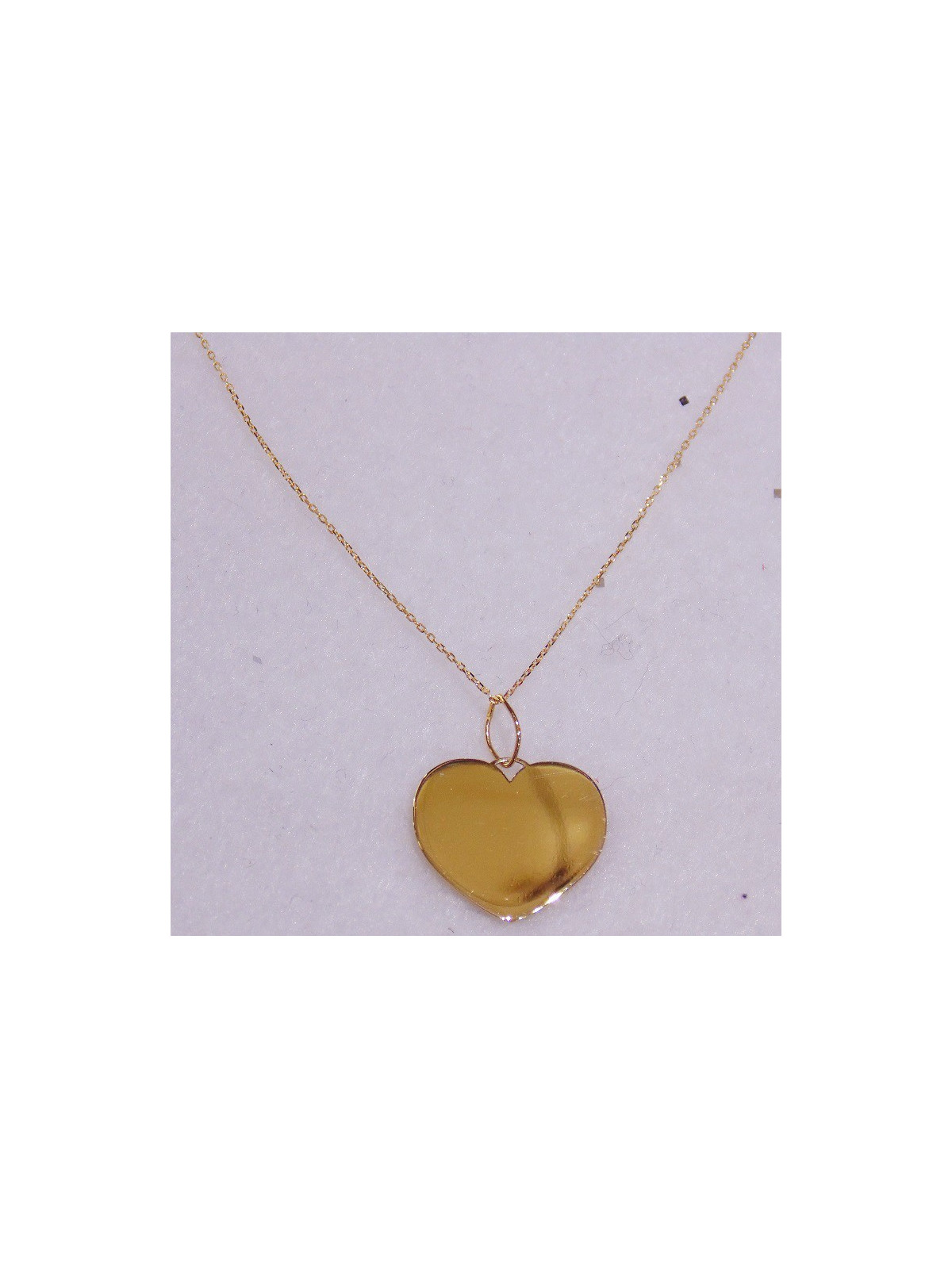 Pendentif coeur à graver avec sa chaine  