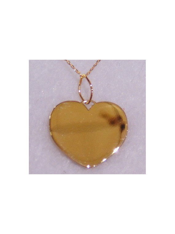 Pendentif coeur à graver avec sa chaine  