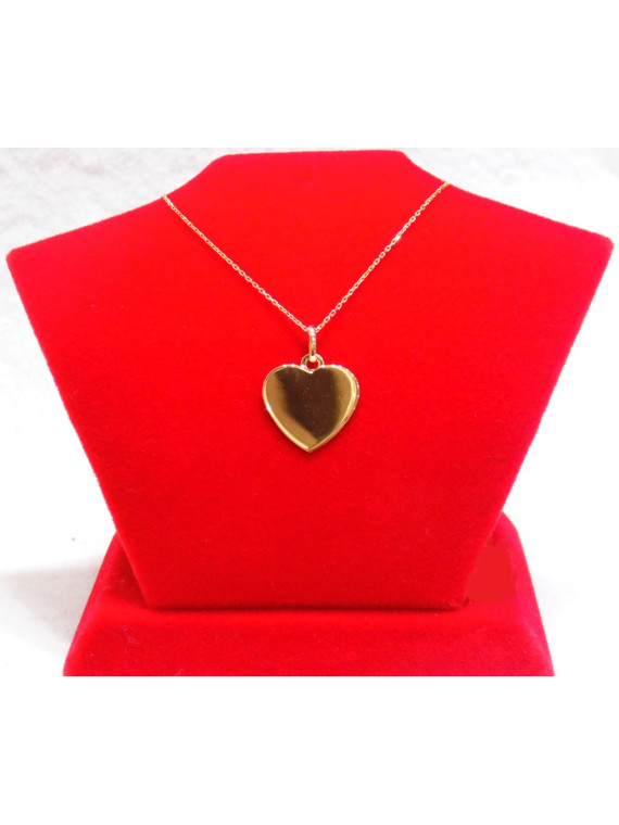 Pendentif coeur à graver avec sa chaine 