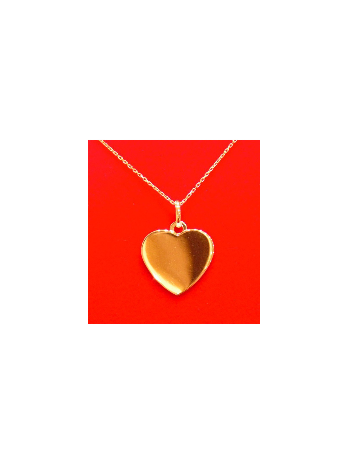 Pendentif coeur à graver avec sa chaine 