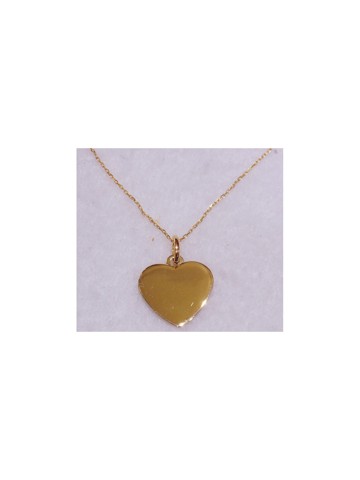 Pendentif coeur à graver avec sa chaine 