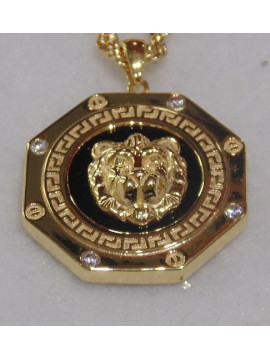 Pendentif Octogonale lion onyx