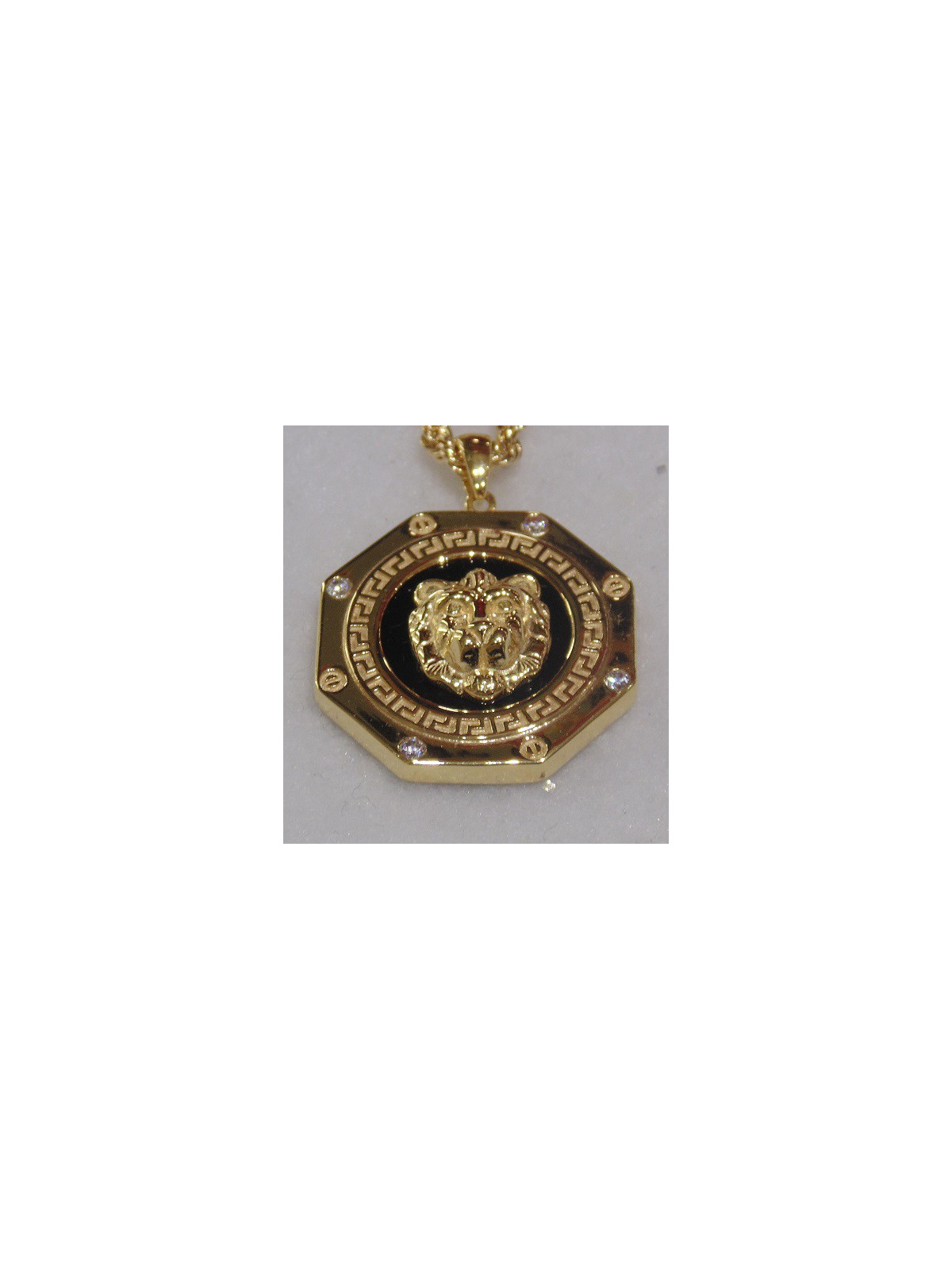 Pendentif Octogonale lion onyx