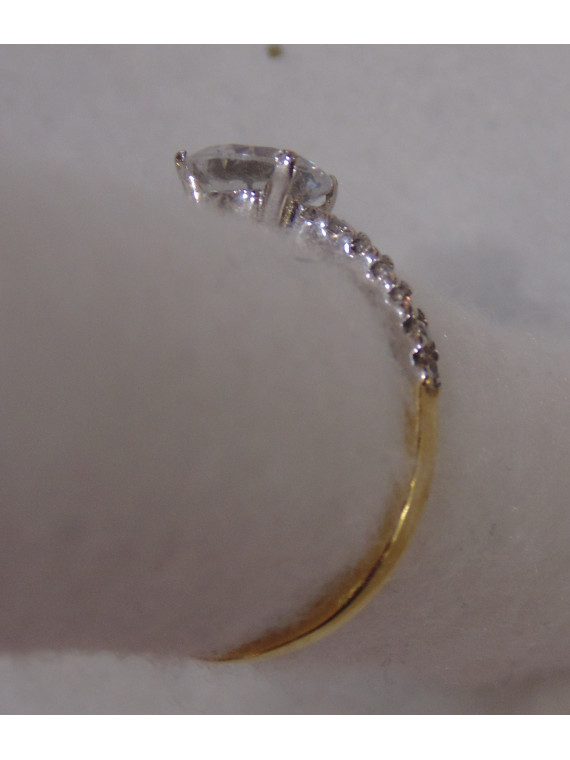 Solitaire Oxyde de Zirconium Or 18 Carats