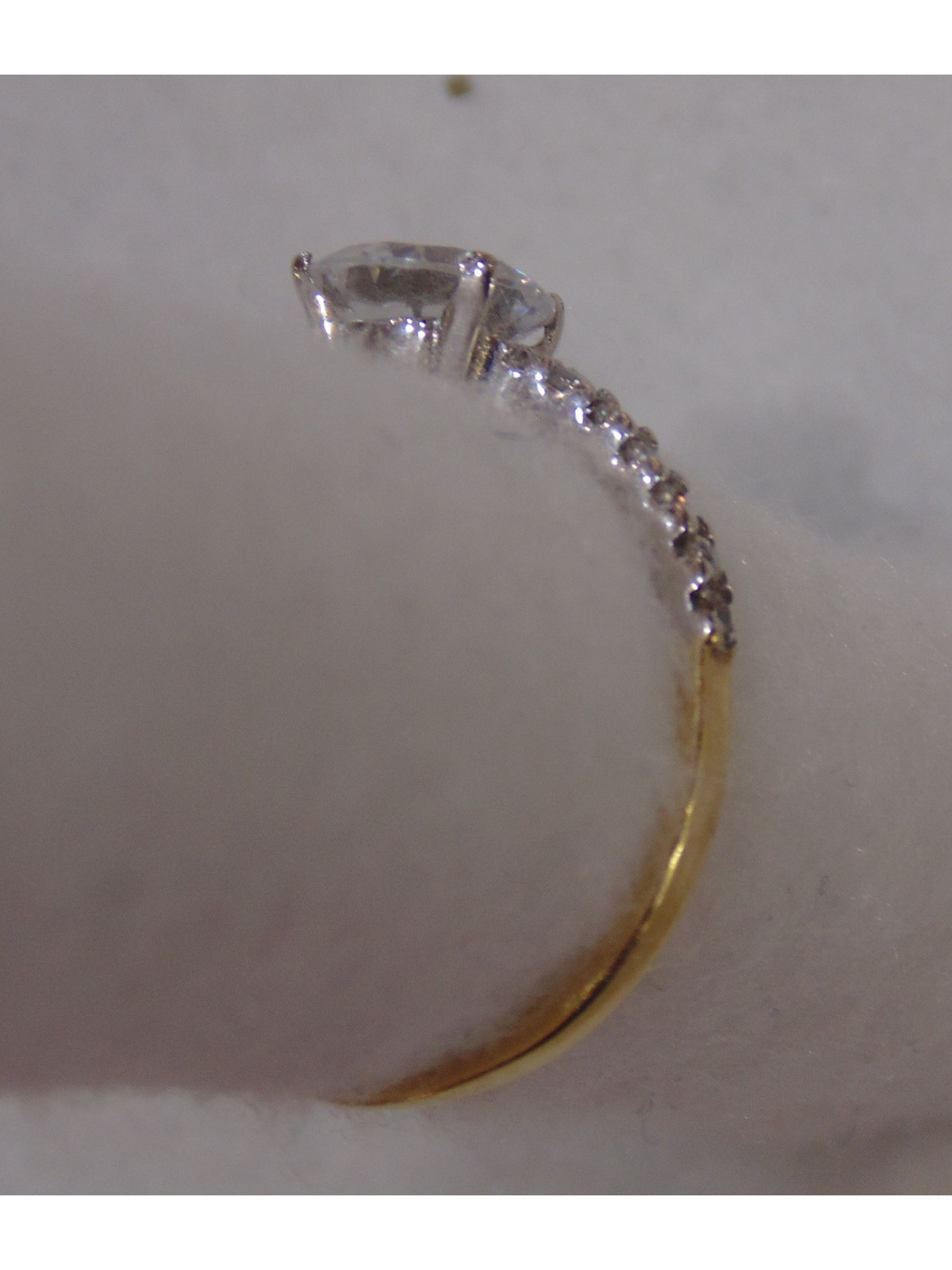 Solitaire Oxyde de Zirconium Or 18 Carats