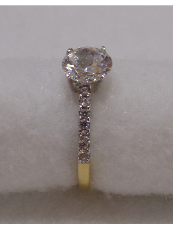 Solitaire Oxyde de Zirconium Or 18 Carats