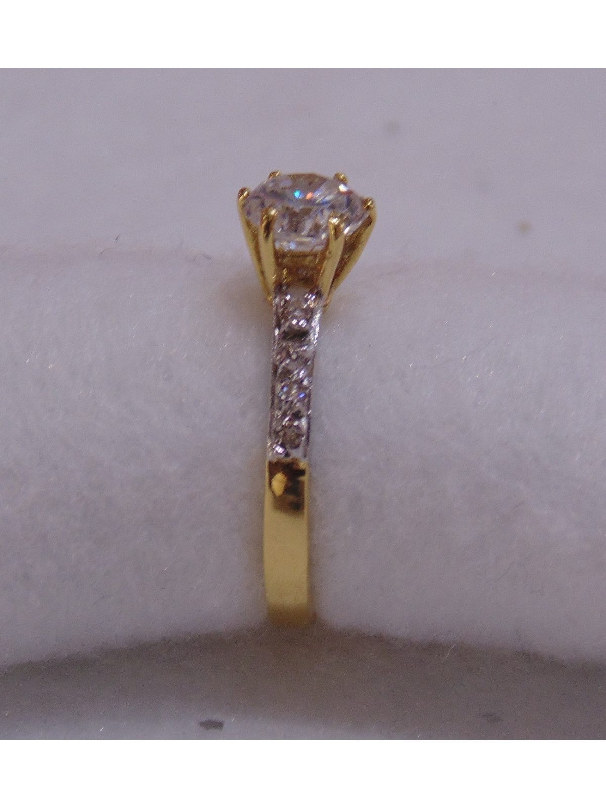 Solitaire Oxyde de Zirconium Or 18 Carats