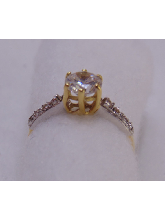 Solitaire Oxyde de Zirconium Or 18 Carats