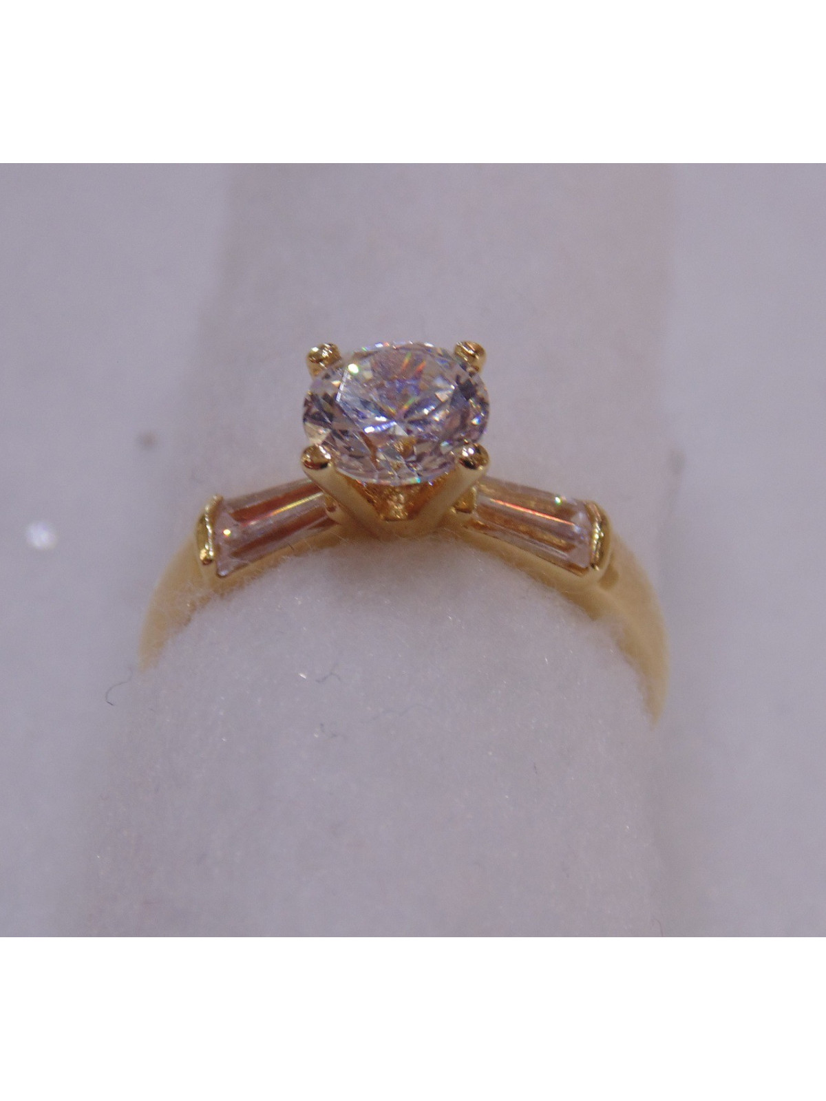 Solitaire Oxyde de Zirconium Or 18 Carats