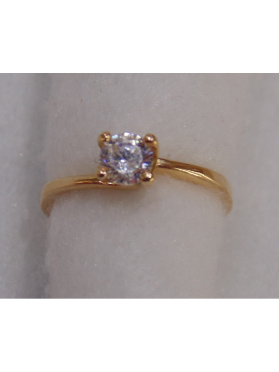 Solitaire Oxyde de Zirconium Or 18 Carats