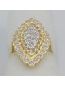 Bague Marquise Oxydes de Zirconium Or 18 Carats 