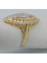 Bague Marquise Oxydes de Zirconium Or 18 Carats 