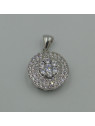 Pendentif Rond Oxydes de Zirconium Or 18 Carats