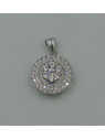 Pendentif Rond Oxydes de Zirconium Or 18 Carats