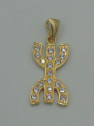 Pendentif Kabyle Oxydes de Zirconium Or 18 Carats