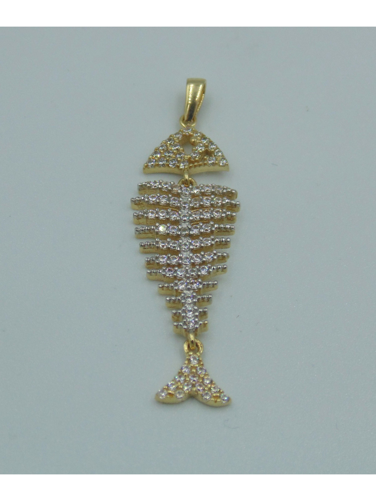 Pendentif Poisson Oxydes de Zirconium Or 18 Carats