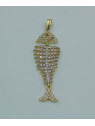 Pendentif Poisson Oxydes de Zirconium Or 18 Carats