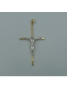 Pendentif Croix Or Jaune et Blanc 18 Carats