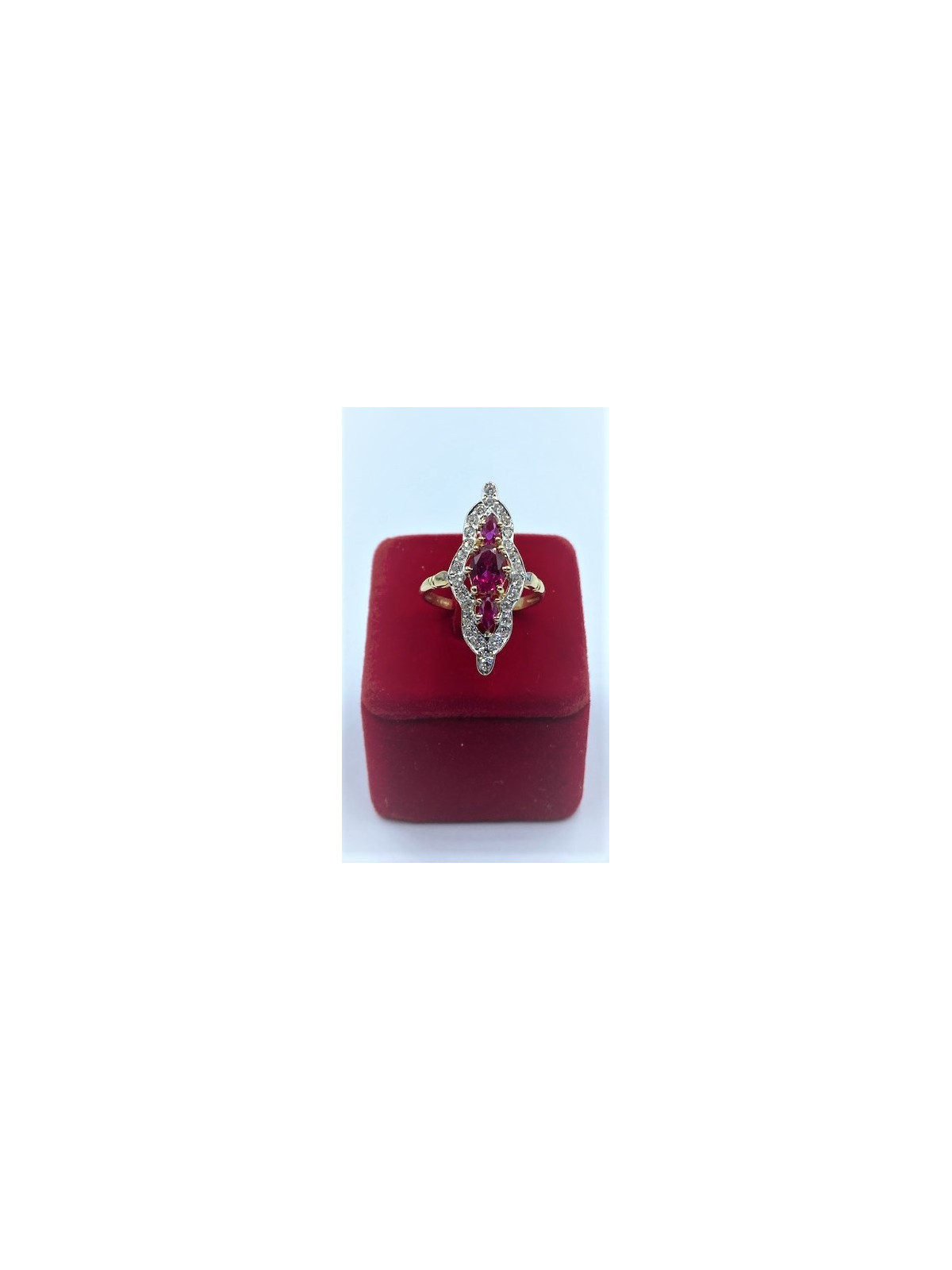 Bague Marquise Rouge Or 18 Carats