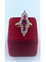 Bague Marquise Rouge Or 18 Carats