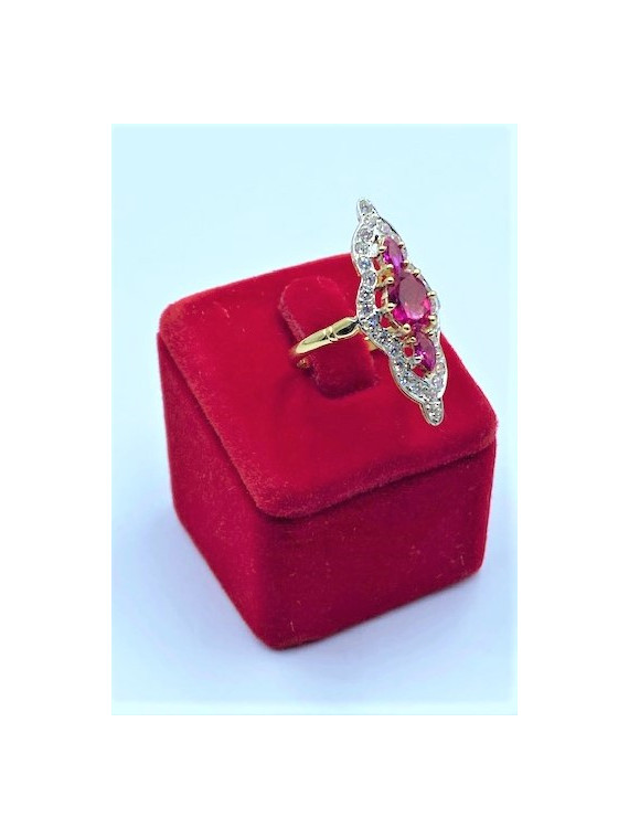 Bague Marquise Rouge Or 18 Carats