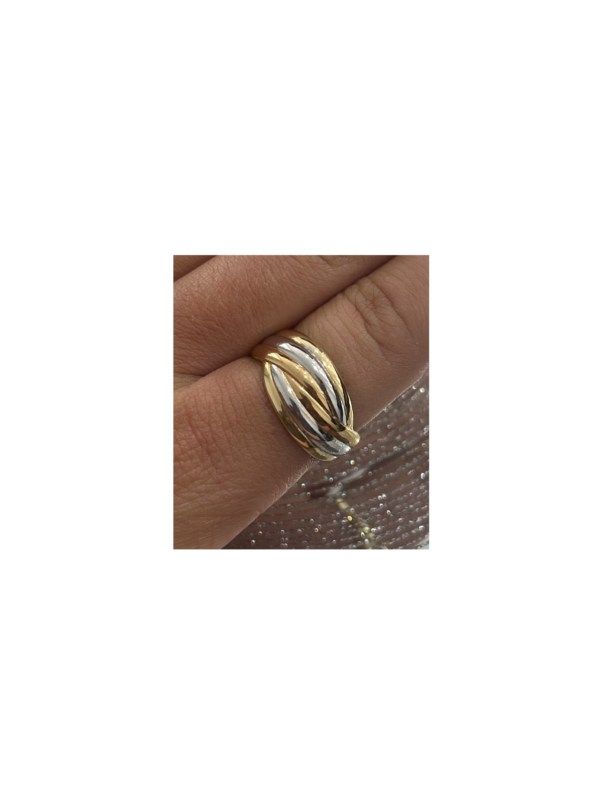 Bague Spirale or jaune et blanc 18 carats