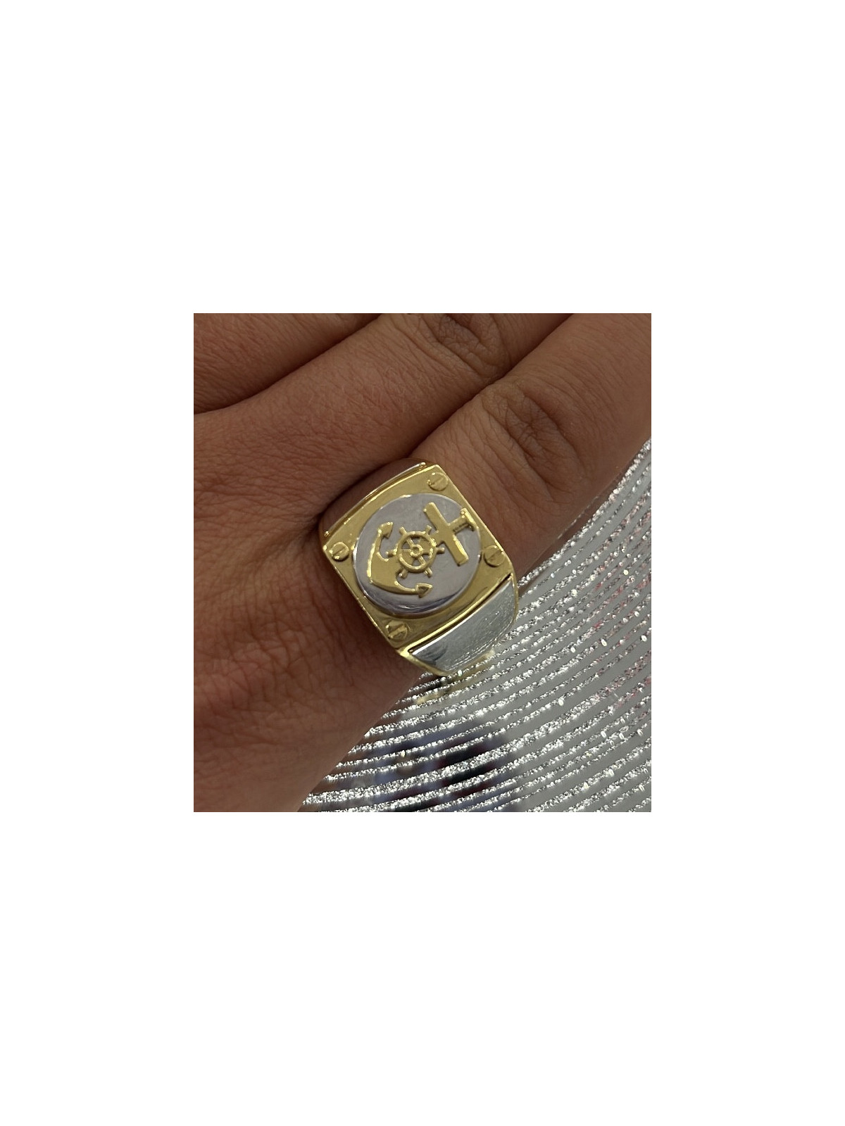 Bague Chevalière Marine