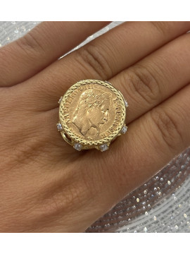 Bague Louis d'or 10 francs Or 22 carats