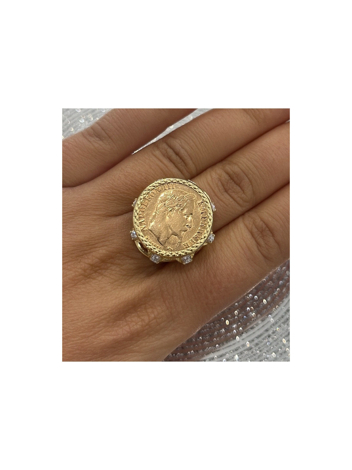 Bague Louis d'or 10 francs Or 22 carats