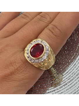 Bague Universitaire Shine red 