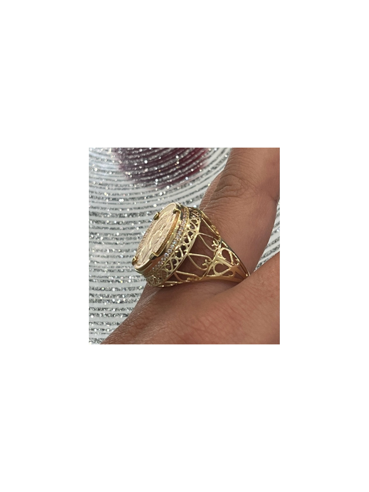 Bague porte pièce Esmeralda