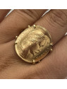 Bague porte pièce enfoncé 20 francs 