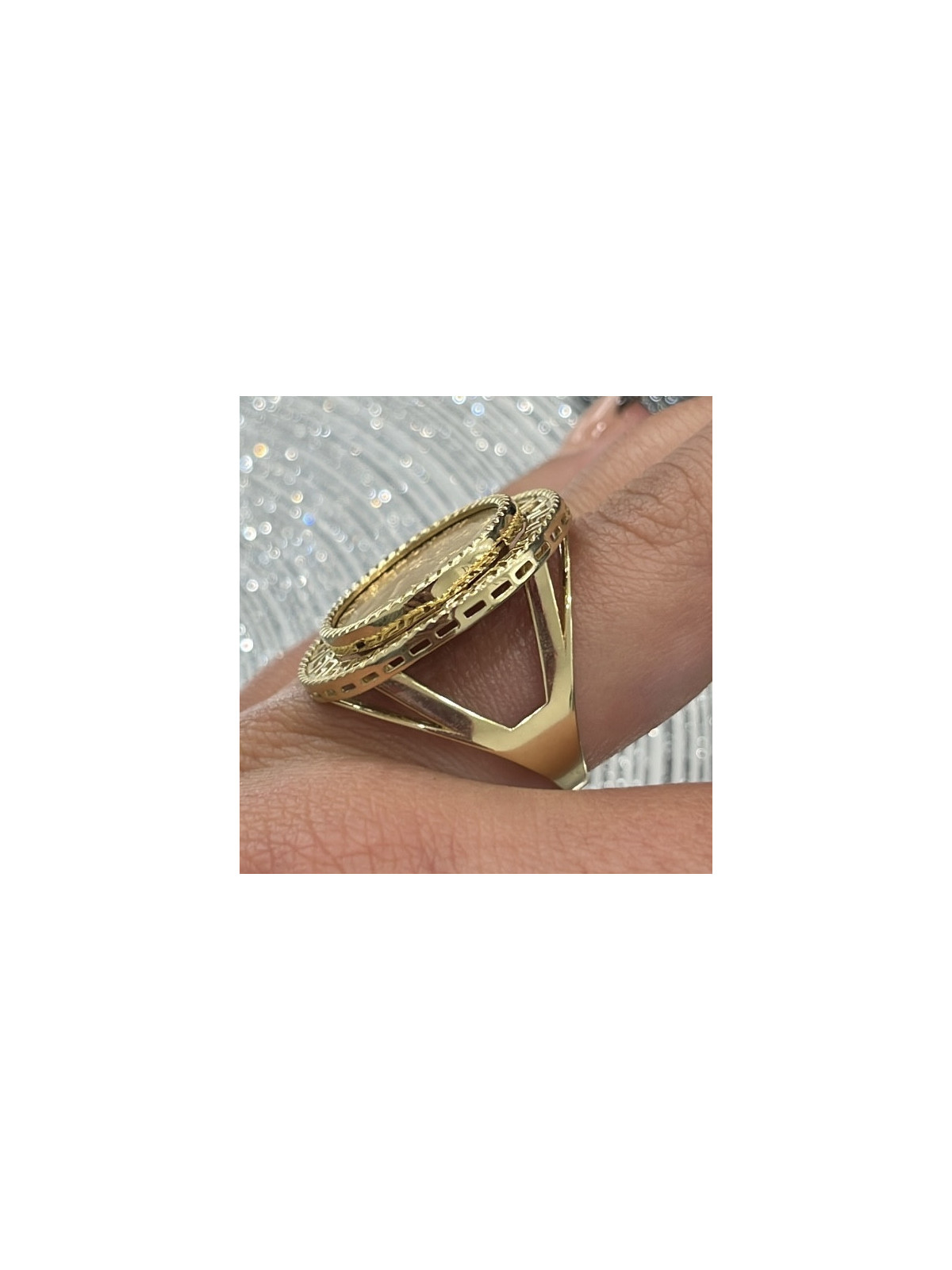 Bague porte pièce Couronne