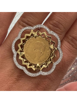 Bague porte pièce Florale