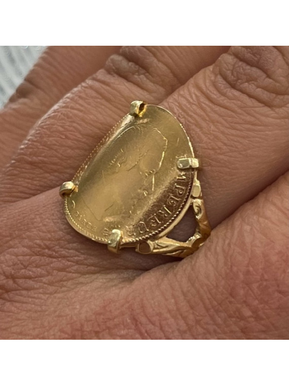 Bague porte pièce enfoncé 10 francs 