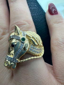 Bague Cheval avec Zirconium